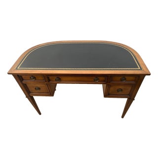 Vintage Sligh Lowry Regency Revival Writing Desk, Five Drawers, Petite Size For Sale