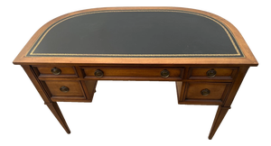 Vintage Sligh Lowry Regency Revival Writing Desk, Five Drawers, Petite Size