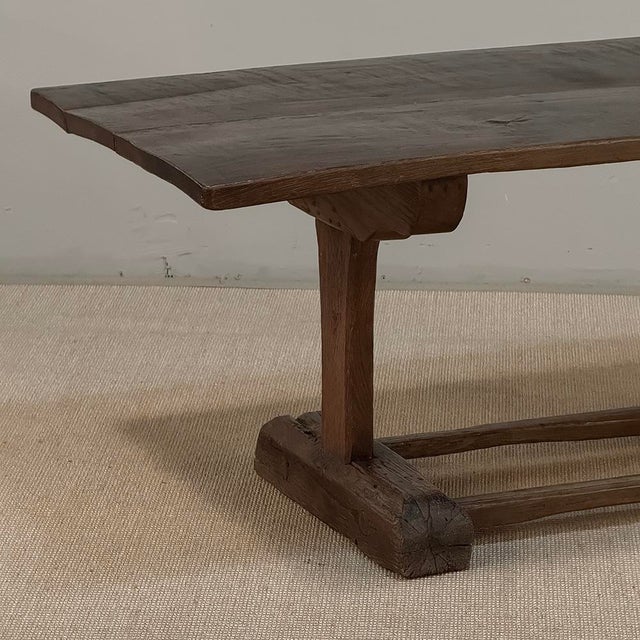 19th Century Rustic Solid Oak Coffee ~ Cocktail Table For Sale - Image 11 of 16