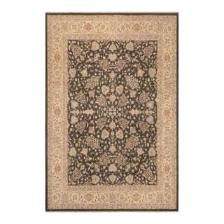 Boho Chic Green/Ivory Wool Rug - 8'4'' X 10'0'' For Sale