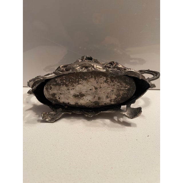 Antique French Silverplated Jardiniere (Planter) Centerpiece For Sale - Image 10 of 11