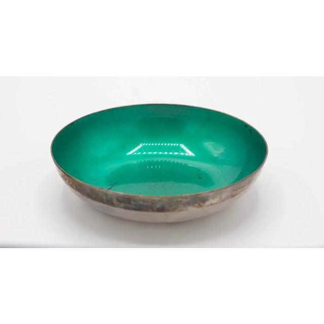 Nesting Reed and Barton Enamel Bowls or Ashtrays - a Pair For Sale - Image 9 of 11