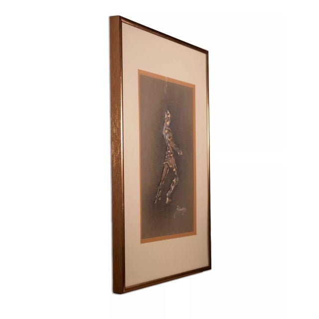 Contemporary Joel Zaretsky Signed Contemporary Modernist Figurative Mixed Media Metallic Art For Sale - Image 3 of 7