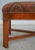 Chippendale Style Newly Upholstered Yew Wood Bench For Sale - Image 4 of 12