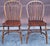 Early 20th Century Pair of English Windsor Style Stained Oak Side Chairs For Sale - Image 9 of 9