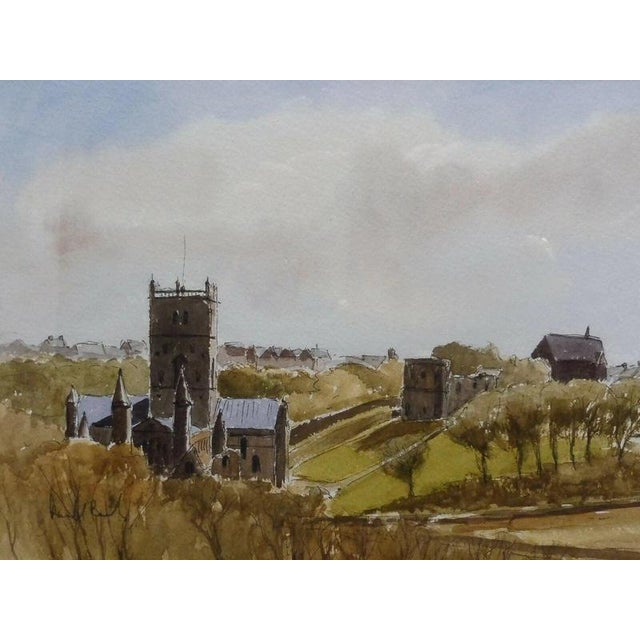 Modern Ronald Birch, St Davids Cathedral, Wales, 1970s, Watercolour and Ink, Framed For Sale - Image 3 of 14