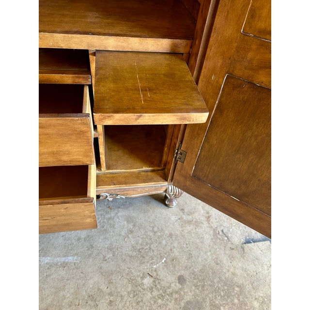 Late 20th Century Ethan Allen French Country Style Armoire Desk, Attributed For Sale In Dallas - Image 6 of 12