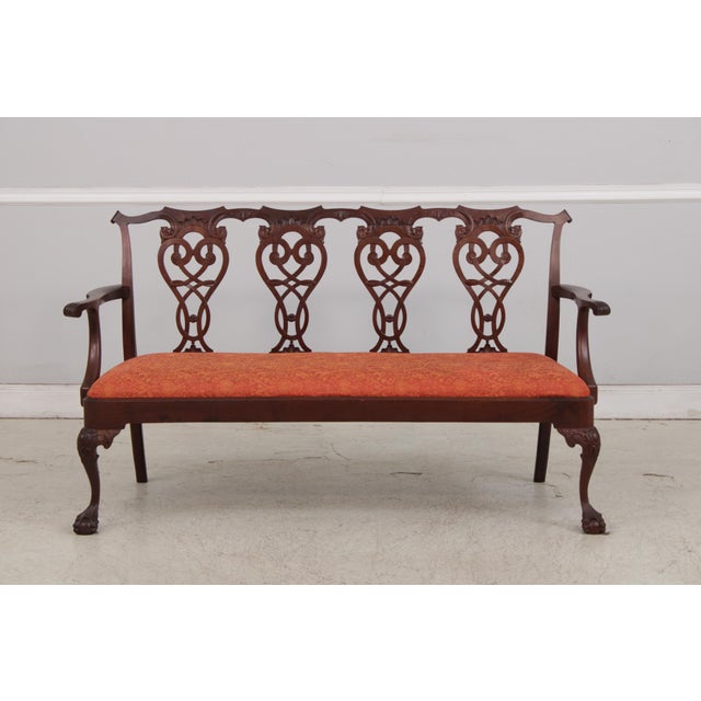 Age: C.1880-1890 Details: Solid Mahogany Fine Carved Details High Quality Construction 18 C. Design Chippendale Style...