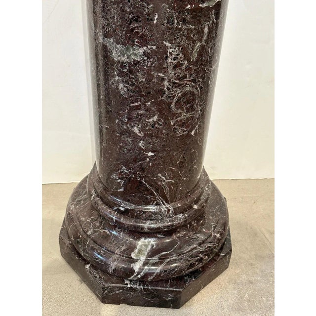 Italian Vintage Marble Pedestal For Sale - Image 3 of 5