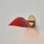 Mid-Century Modern 1950s Stilnovo Perforated Wall Sconce in Red, Unmarked For Sale - Image 3 of 12
