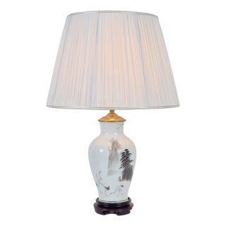Japanese Table Lamp by Haruo Momoki for Franklin Porcelain, 1980s For Sale