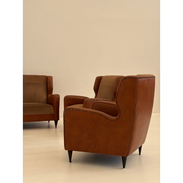 Paolo Buffa Armchairs and Sofa attributed to Paola Buffa, 1950s, Set of 5 For Sale - Image 4 of 18