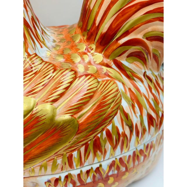 1980s 1970s Mottahedeh Large Imari Style Rooster Tureen For Sale - Image 5 of 12