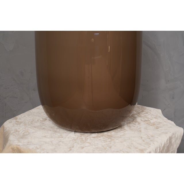 Murano Dove Gray and White Art Glass Vase, 1950s For Sale - Image 4 of 9