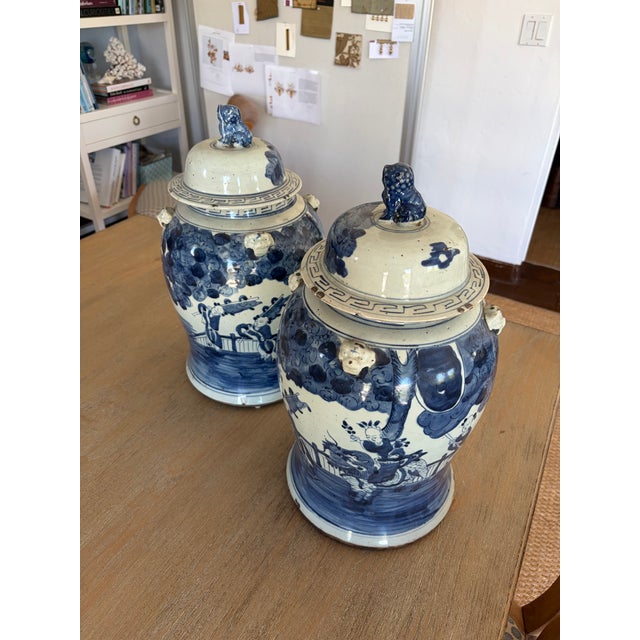 Asian Antique Ginger Jar Pair For Sale - Image 3 of 3