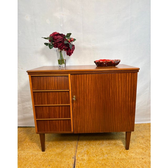 Brown Small Mid-Century Modern Danish Teak Sideboard, 1960 For Sale - Image 8 of 11