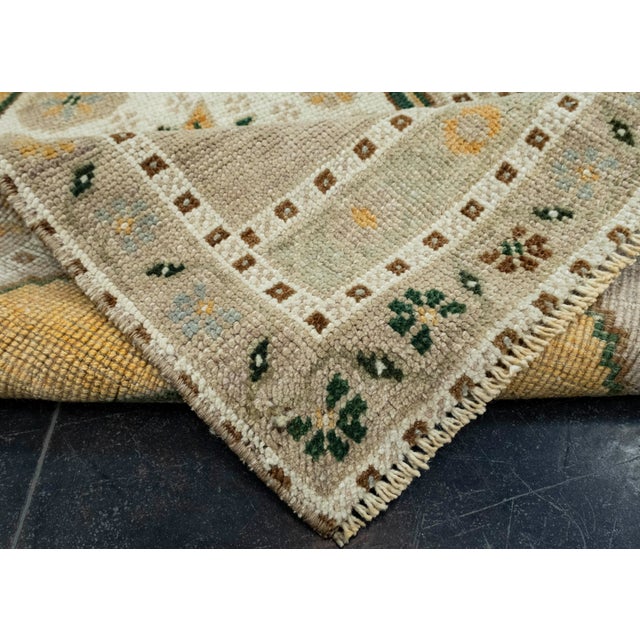 Textile Turkish Mini Rug Oriental Hand Knotted Vintage Rug 1'10" x 3'8" #16269 For Sale - Image 7 of 8
