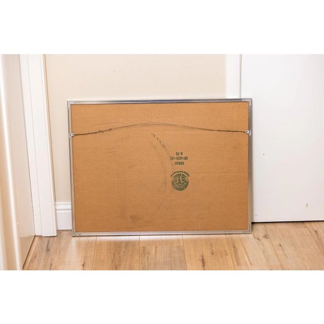 Metal Vintage Framed Sailboat Metal Wall Art by Rene For Sale - Image 7 of 7