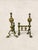 Antique English Cast Brass Andirons With Scrolled Legs For Sale In Tampa - Image 6 of 7
