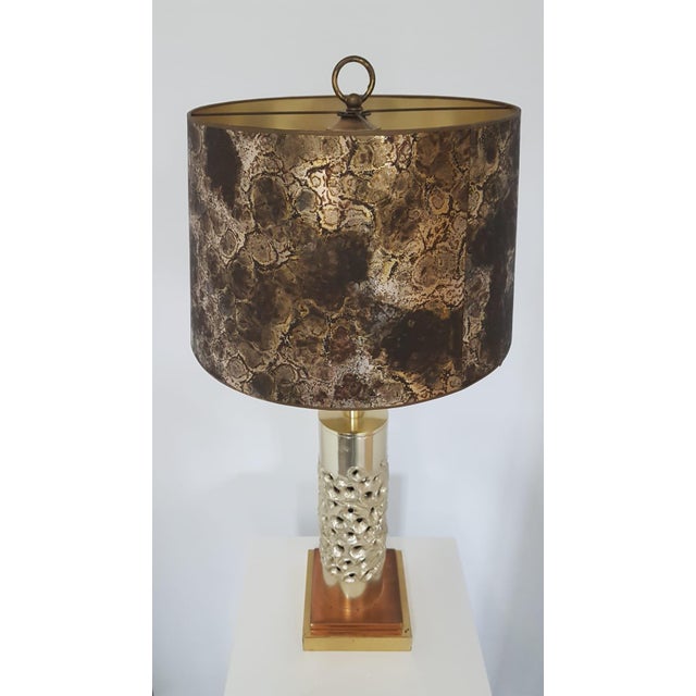 Vintage Brutalist Table Lamp in Silver-Plated Aluminum by Willy Luyckx for Aluclair, 1960s For Sale - Image 10 of 13