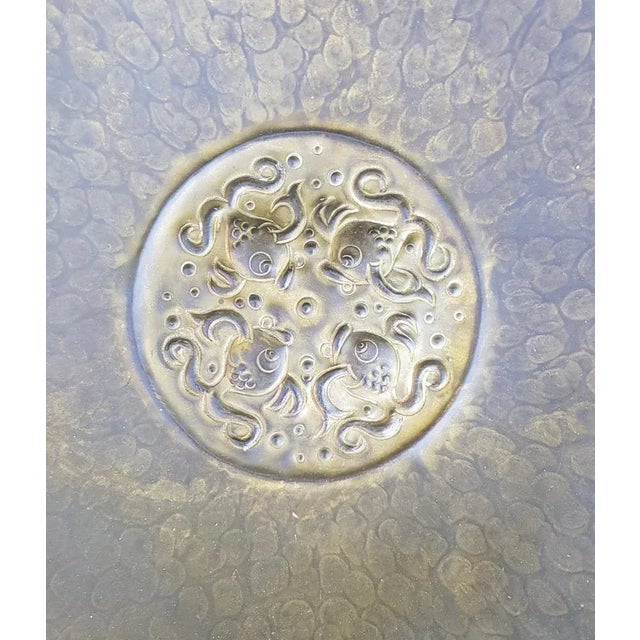 Mid-Century Modern Vintage Decorative Wall Panel with Fishes in Brass For Sale - Image 3 of 3
