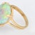 Metal Natural Opal Diamond Ring Vintage 14k Yellow Gold Oval Crown Jewellery size 6 For Sale - Image 7 of 7