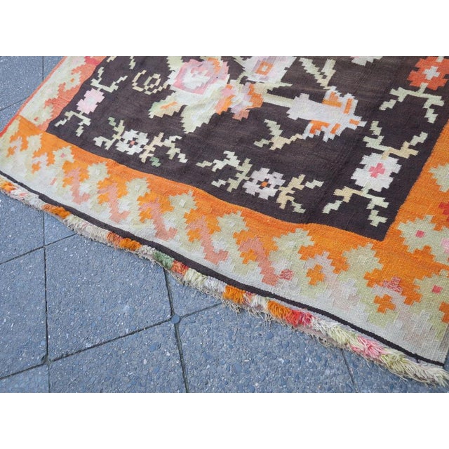Long Antique Bessarabian Kilim Rug For Sale - Image 4 of 12
