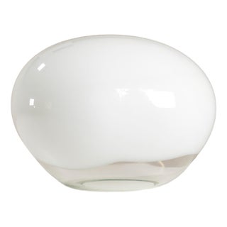 Table Lamp in Transparent and Opal White Glass by Vistosi, 1974 For Sale