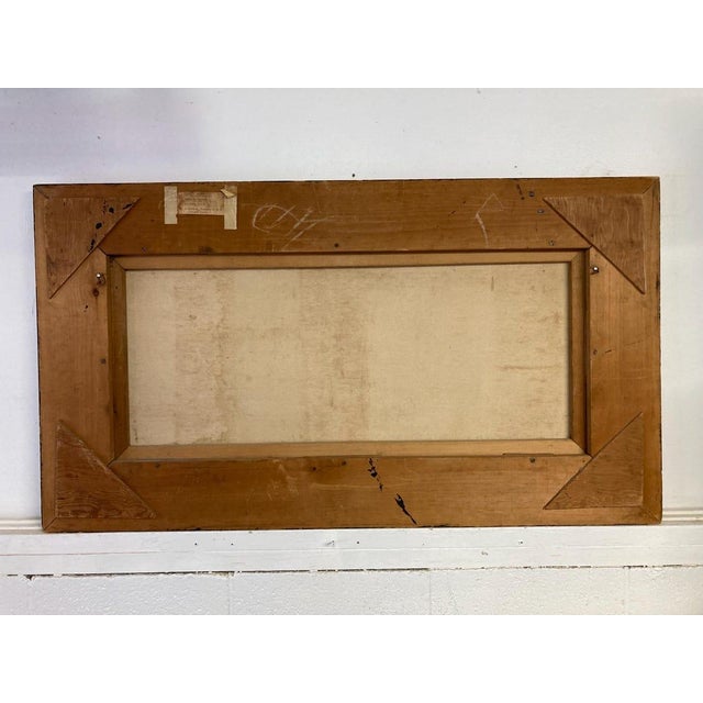 Mid Century Signed Large Framed Abstract Oil Panting For Sale - Image 9 of 9