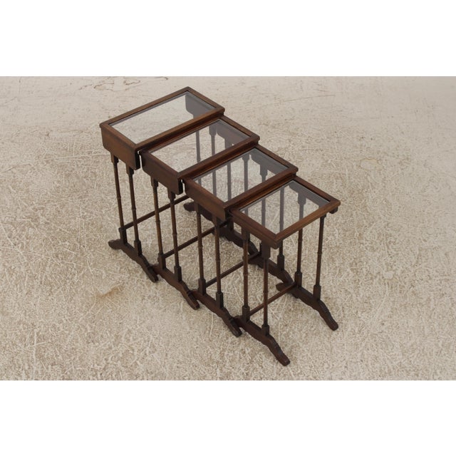 Age: Approx: 50 Years Old Details: Quartetto Collection Mahogany High Quality Construction Traditional Style Stretcher...