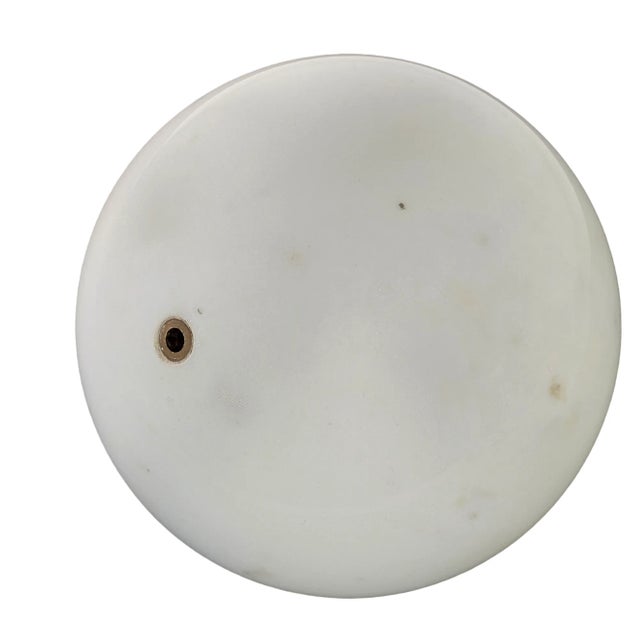 Stone White Modern Marble Sphere Round Ball Art Sculpture For Sale - Image 7 of 8