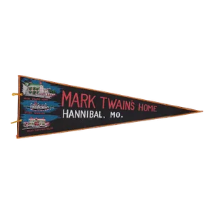 Mark Twain's Home Hannibal Missouri Felt Flag Pennant