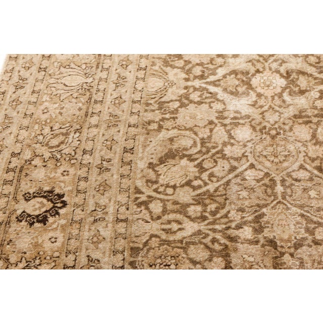 Authentic 19th Century Persian Tabriz Rug For Sale - Image 9 of 10
