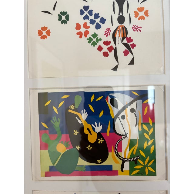 1990s Matisse Postcard Prints Framed Matted Signed in Plate For Sale - Image 5 of 7