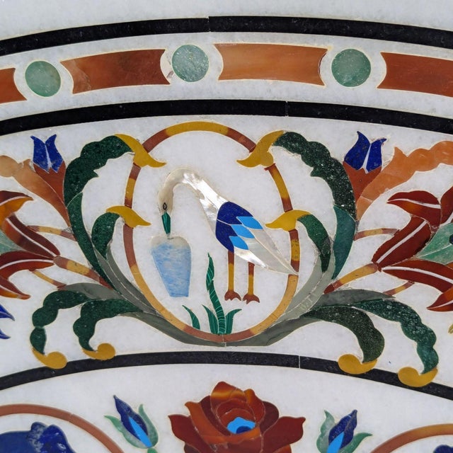 Stone Pietra-Dura Marble Bistro Table For Sale - Image 7 of 7