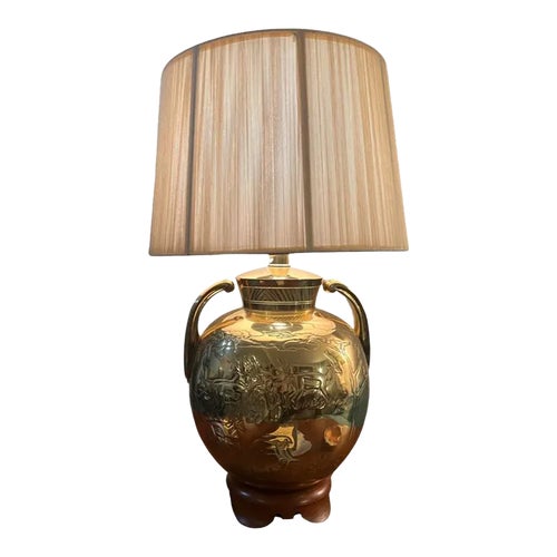 Vintage 1960s Mid-Century Modern Gazelle Chinoiserie Ming Gold