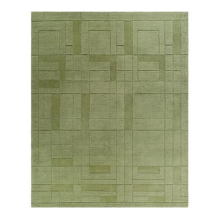 Frank Lloyd Wright Foundation x SURYA Luxuries Handmade Rug Sage 8x10 For Sale