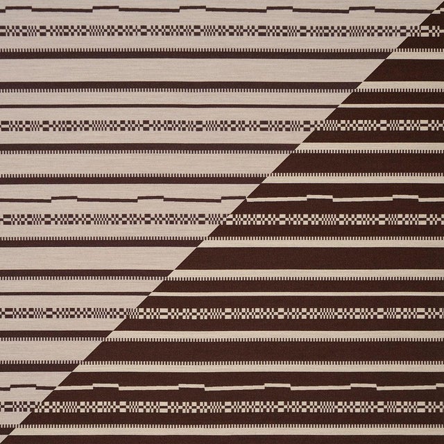 Sample - Schumacher Skyline Stripes Reversible Fabric In Americano For Sale In New York - Image 6 of 6