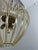 Metal Mid-Century Murano Glass and Brass 4-Light Chandelier in the style of Venini, 1960s For Sale - Image 7 of 16