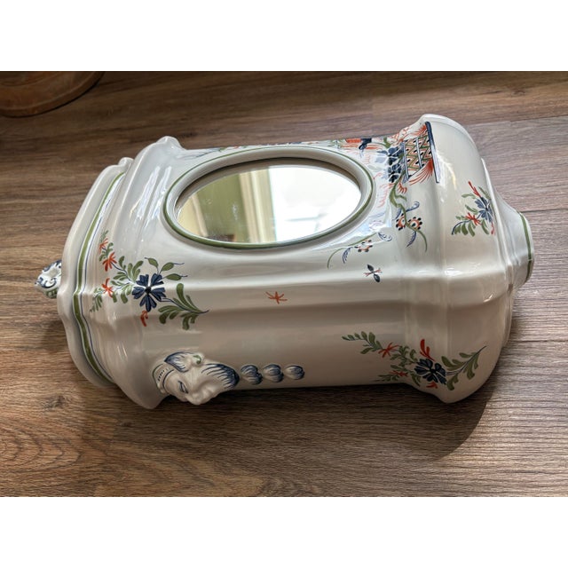 Ceramic Rare Vintage Kohler Alouette Artist Edition Sink Basin & Cistern K-3035 & K-3036 French Country Farmhouse For Sale - Image 7 of 12
