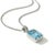Swiss Blue Topaz Emerald Cut Pendant, 8 X 6mm Blue Topaz Statement Birthstone Pendant for Woman For Sale - Image 4 of 4