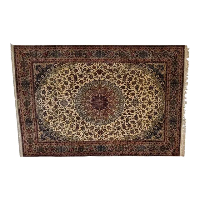 1970's Signed Super Fine Persian Isphahan , 11'4" X 16' For Sale