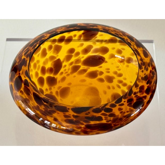 Christian Dior 1970’s Italian Blown Tortoise Shell Glass For Sale - Image 4 of 12