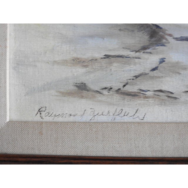 Vintage Original Pacific Coast Oil Painting by Raymond Zurfluh For Sale - Image 4 of 11