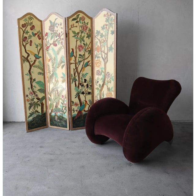 Vladimir Kagan Italian Post Modern Sculptural Lounge Chair For Sale - Image 4 of 10