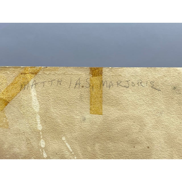 1950s Marjorie Matthias Mid Century Modern Primal Dance Painting For Sale - Image 12 of 12