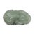 1980s Chinese Hand Carved Natural Green Jade Feng Shui Lucky Pixiu Figure Pendant For Sale - Image 5 of 6