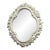 Vintage Floral & Fruit Mirror; Antique White For Sale