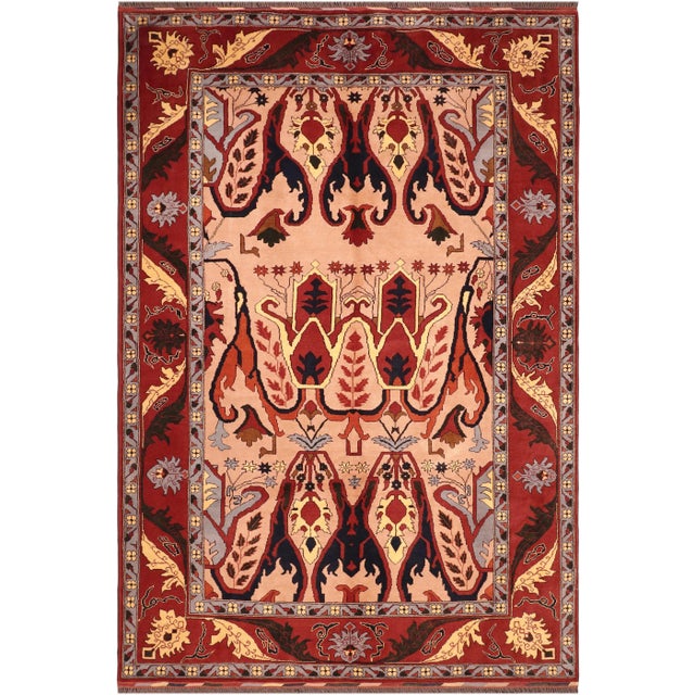 1980s 1980s Vintage Rustic Kargahi Tan/Rust Hand Knotted Rug For Sale - Image 10 of 10