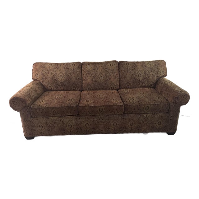 Ethan & Allen, Three-Seated Couch. Sturdy Fabric. No Signs of Material Wear and Pillow and Seating Shapes Look New. For Sale